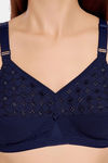 Juliet Double Layered Non-Wired Full Coverage Blouse Bra - Navy Blue — thumbnail 5